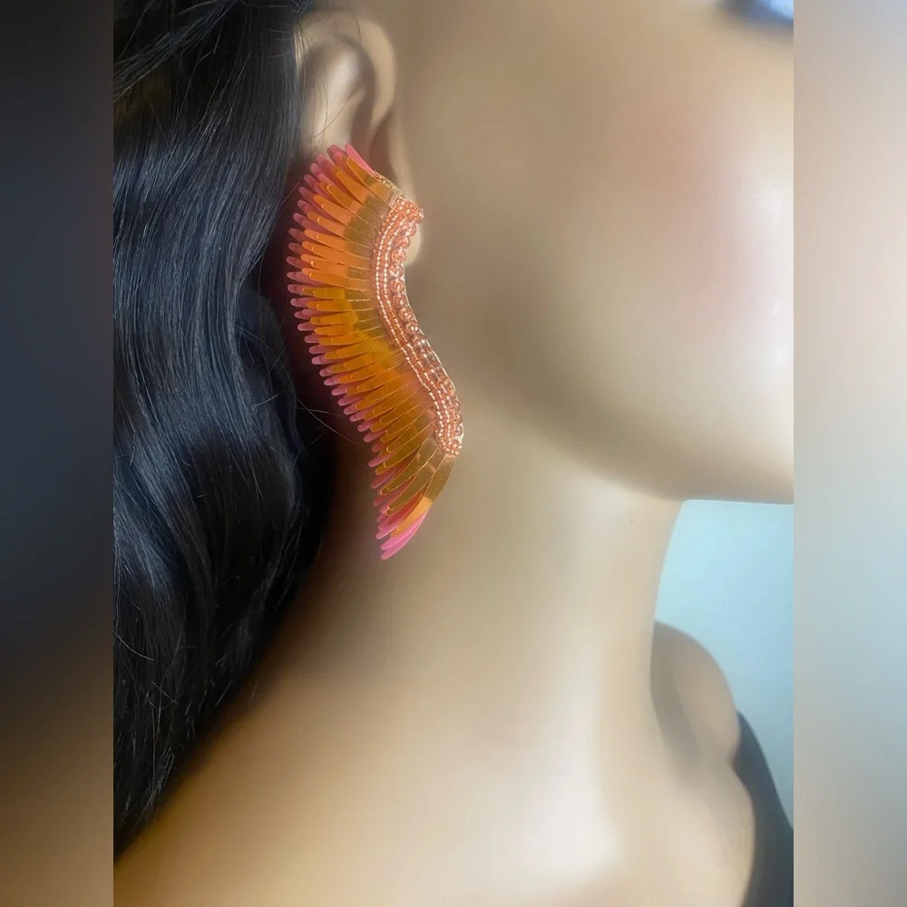 Mignonne Gavigan Madeline Metallic Peach Earrings